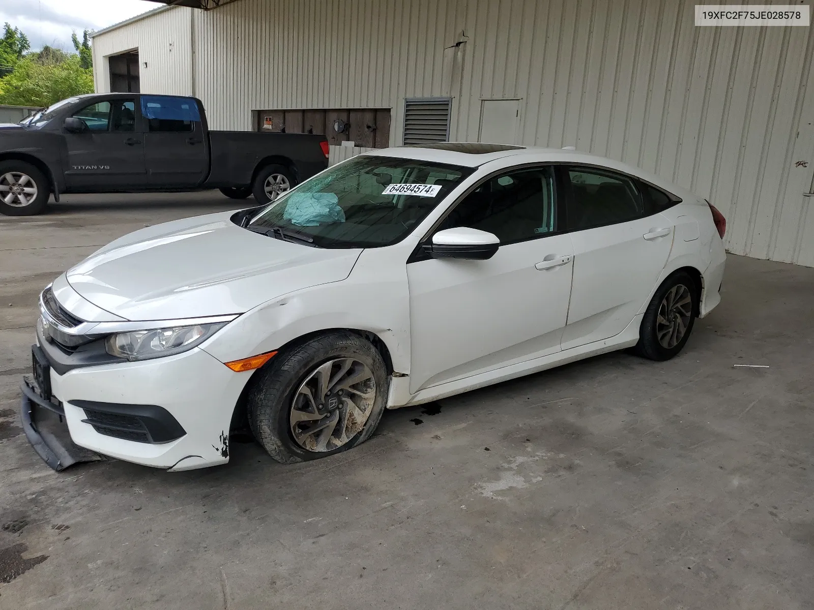 2018 Honda Civic Ex VIN: 19XFC2F75JE028578 Lot: 64694574