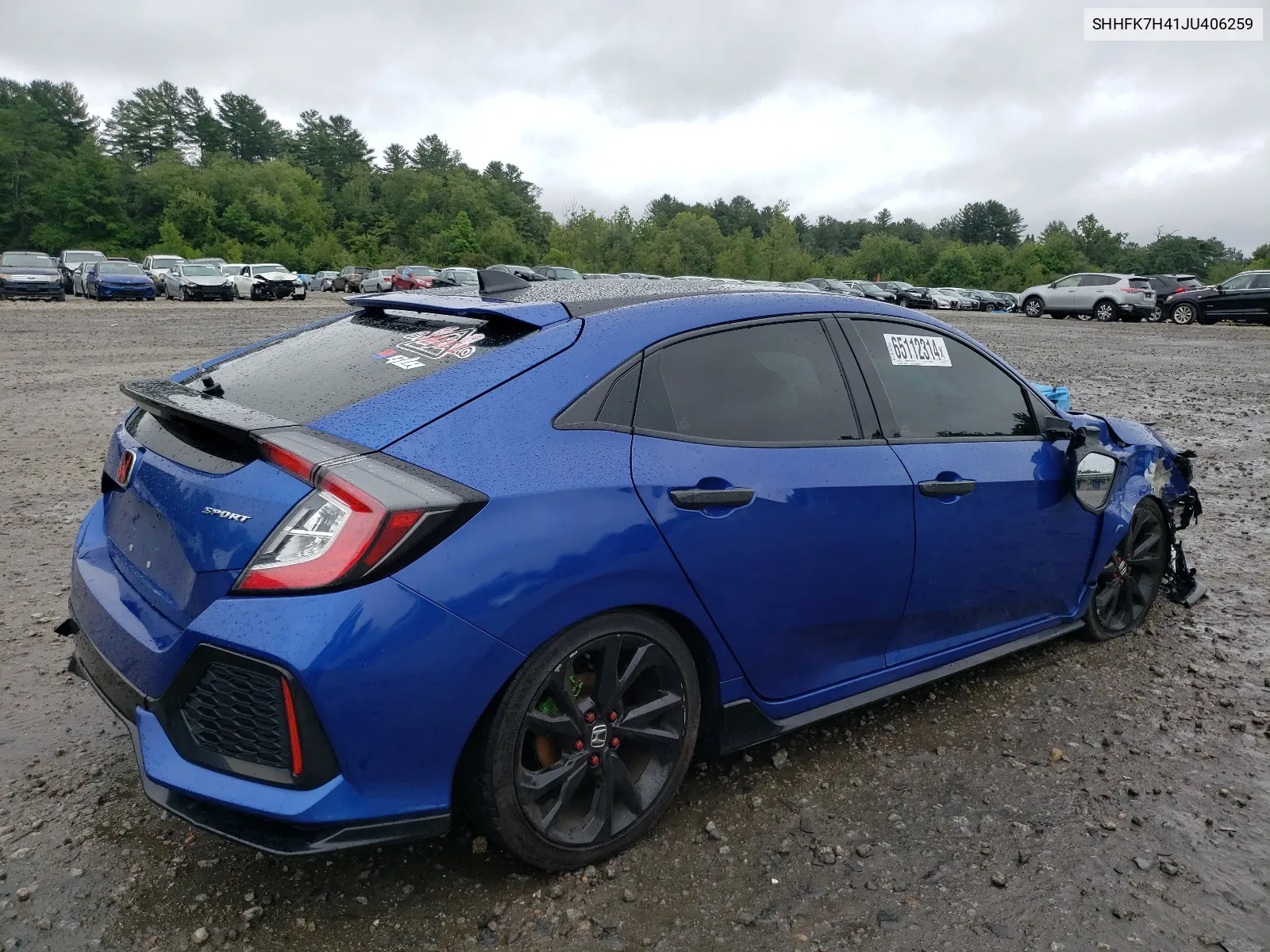 2018 Honda Civic Sport VIN: SHHFK7H41JU406259 Lot: 65112314