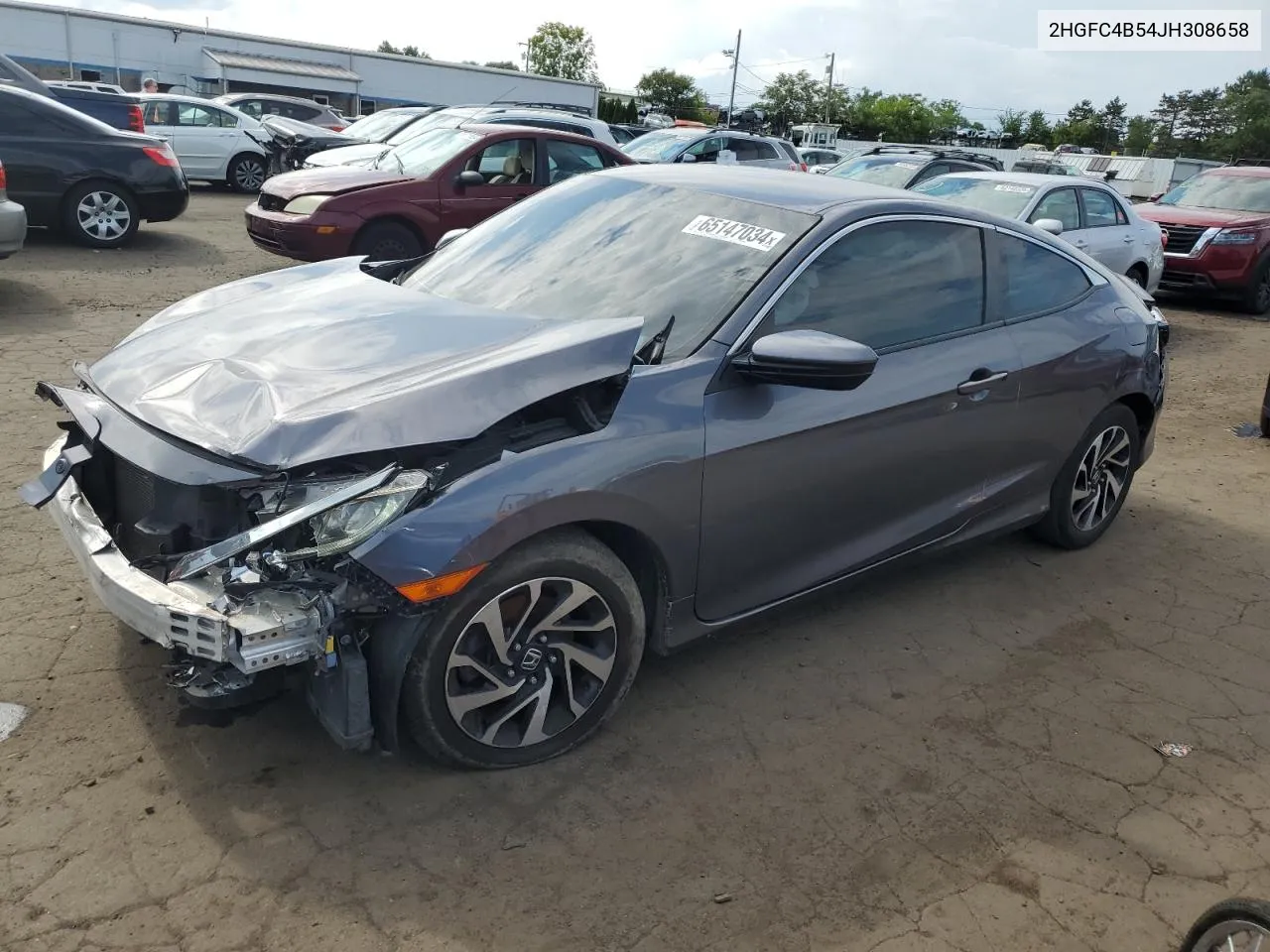 2018 Honda Civic Lx VIN: 2HGFC4B54JH308658 Lot: 65147034