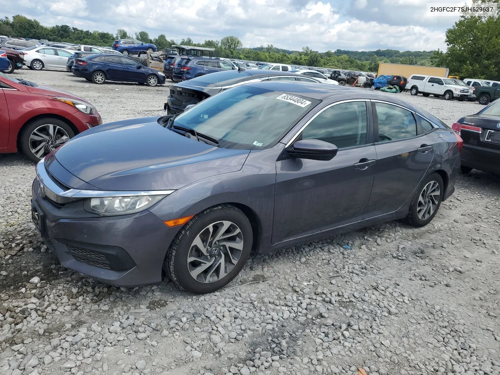 2HGFC2F75JH529637 2018 Honda Civic Ex