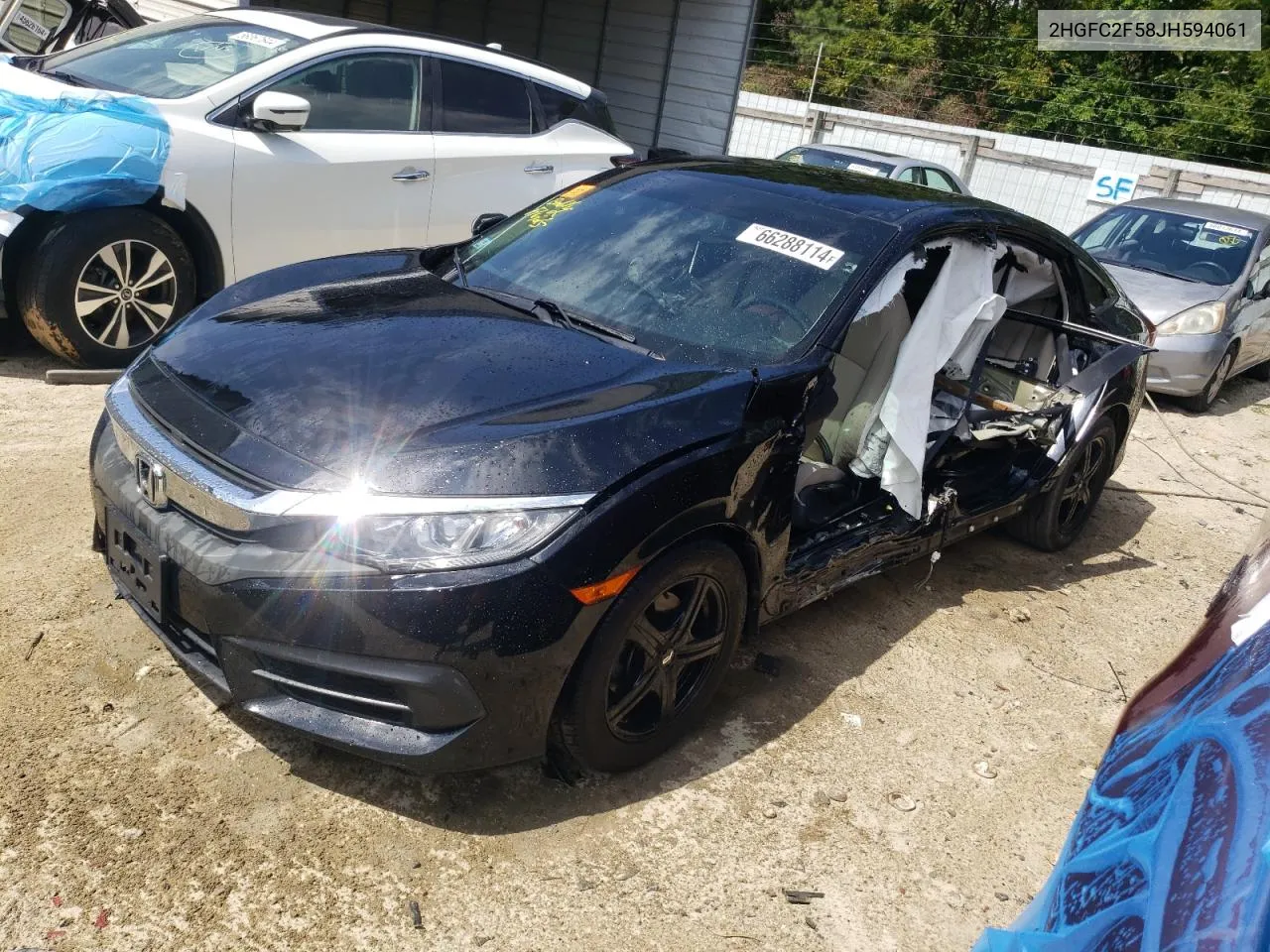 2018 Honda Civic Lx VIN: 2HGFC2F58JH594061 Lot: 66288114