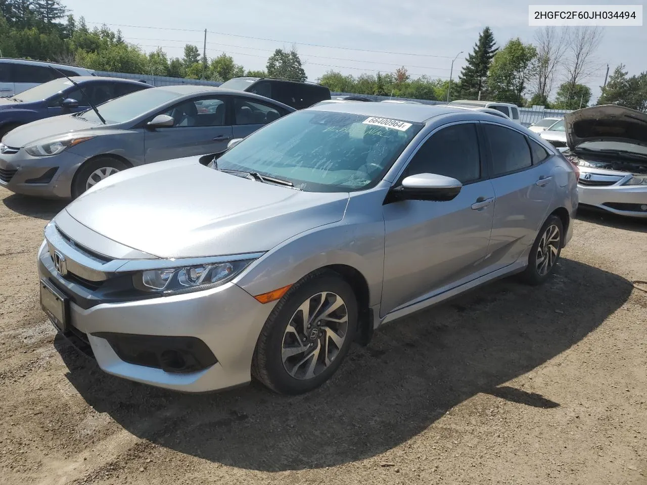 2HGFC2F60JH034494 2018 Honda Civic Lx