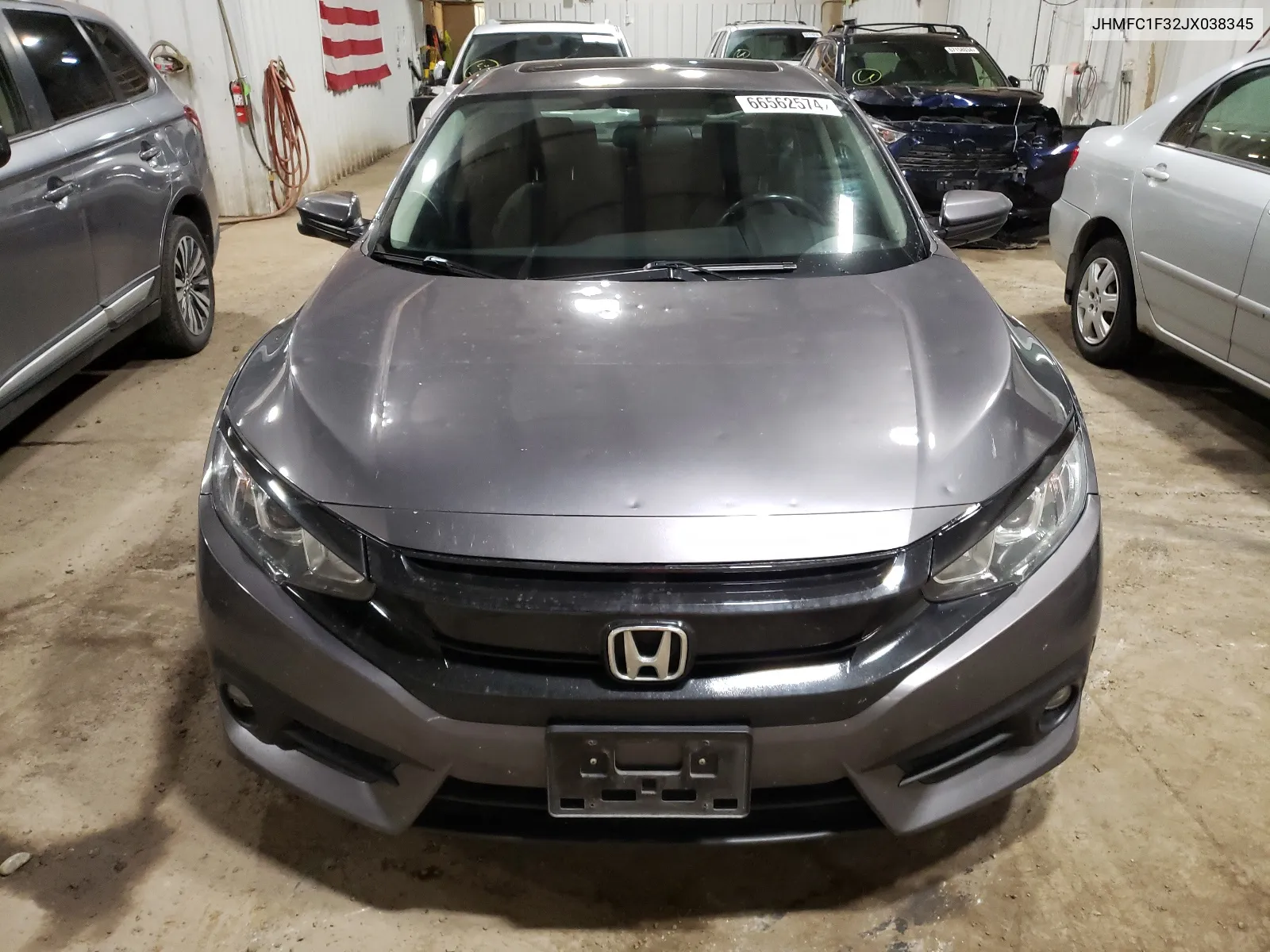 2018 Honda Civic Ex VIN: JHMFC1F32JX038345 Lot: 66562574