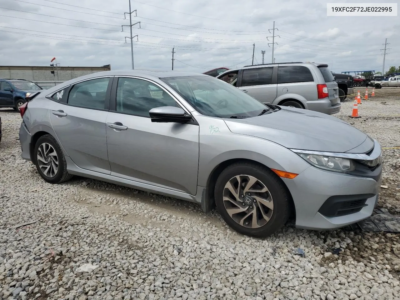 2018 Honda Civic Ex VIN: 19XFC2F72JE022995 Lot: 66600024