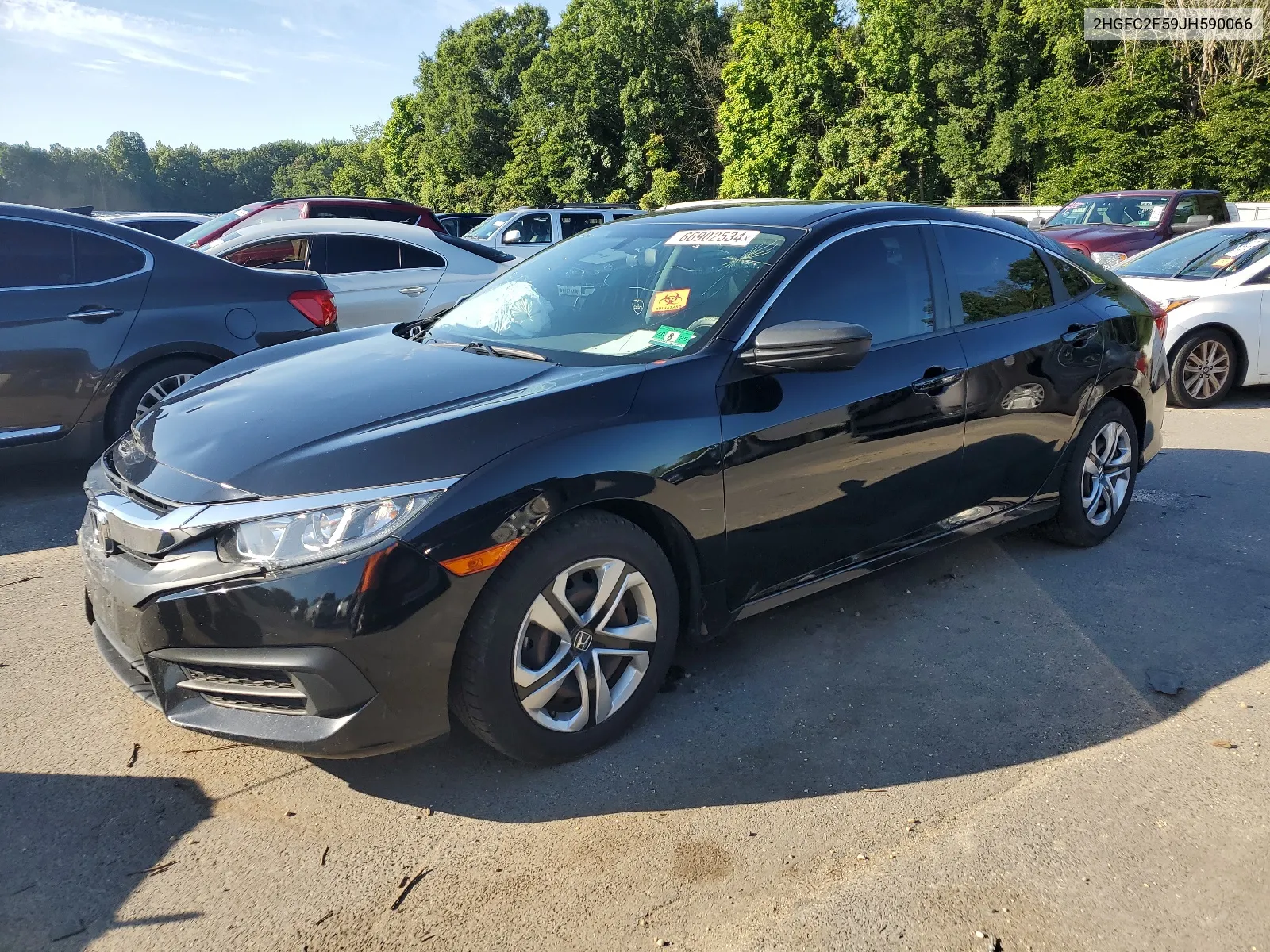 2018 Honda Civic Lx VIN: 2HGFC2F59JH590066 Lot: 66902534