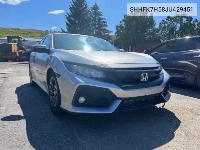 2018 Honda Civic Ex VIN: SHHFK7H58JU429451 Lot: 66944364