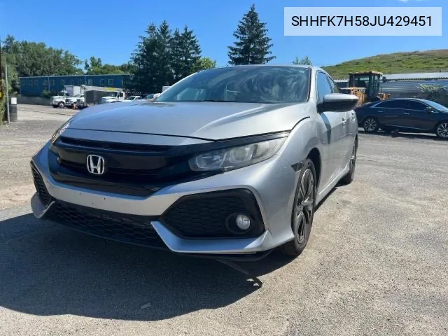 2018 Honda Civic Ex VIN: SHHFK7H58JU429451 Lot: 66944364