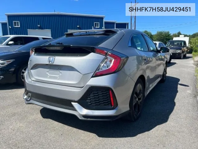 2018 Honda Civic Ex VIN: SHHFK7H58JU429451 Lot: 66944364