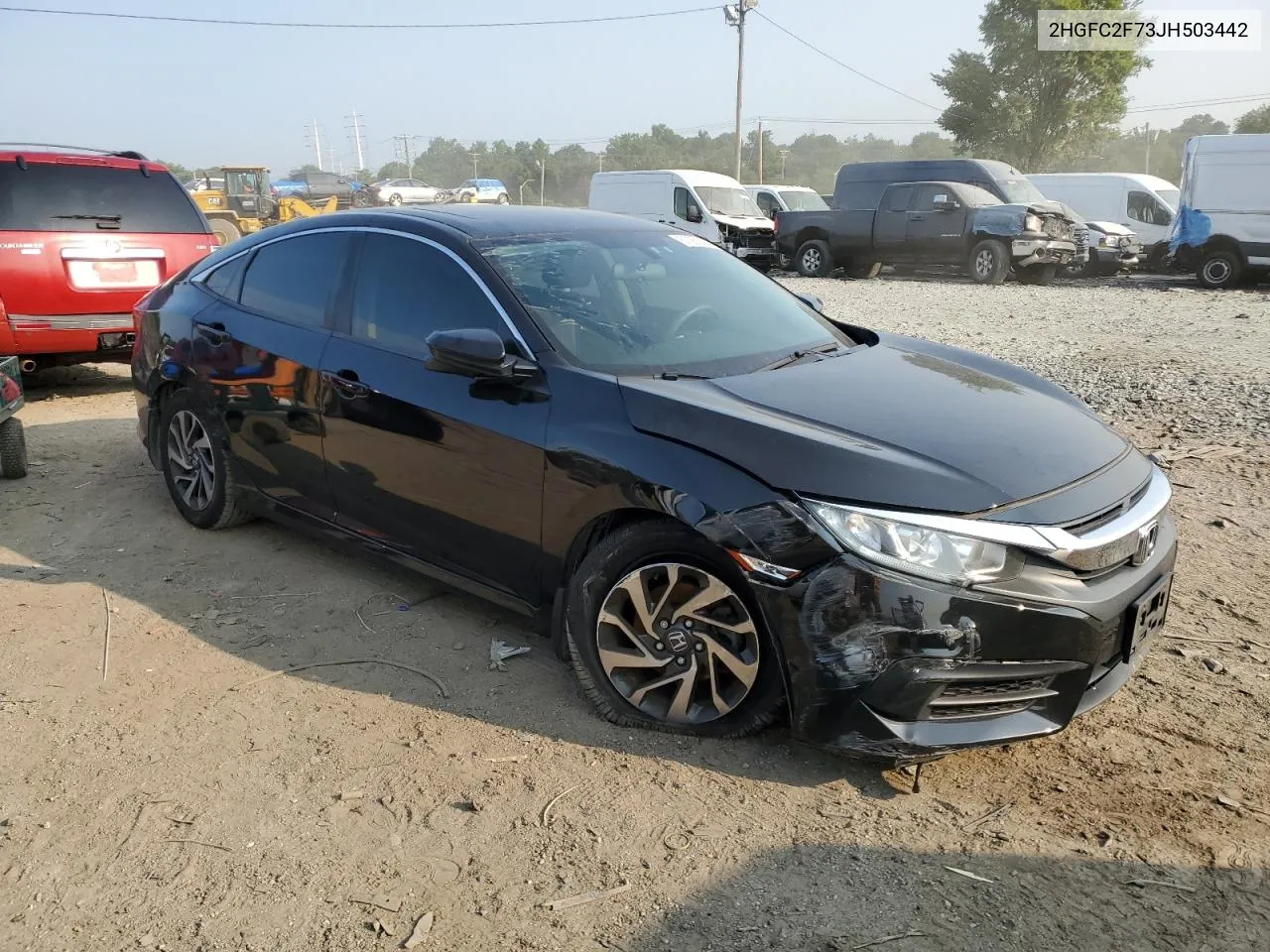 2018 Honda Civic Ex VIN: 2HGFC2F73JH503442 Lot: 67360024