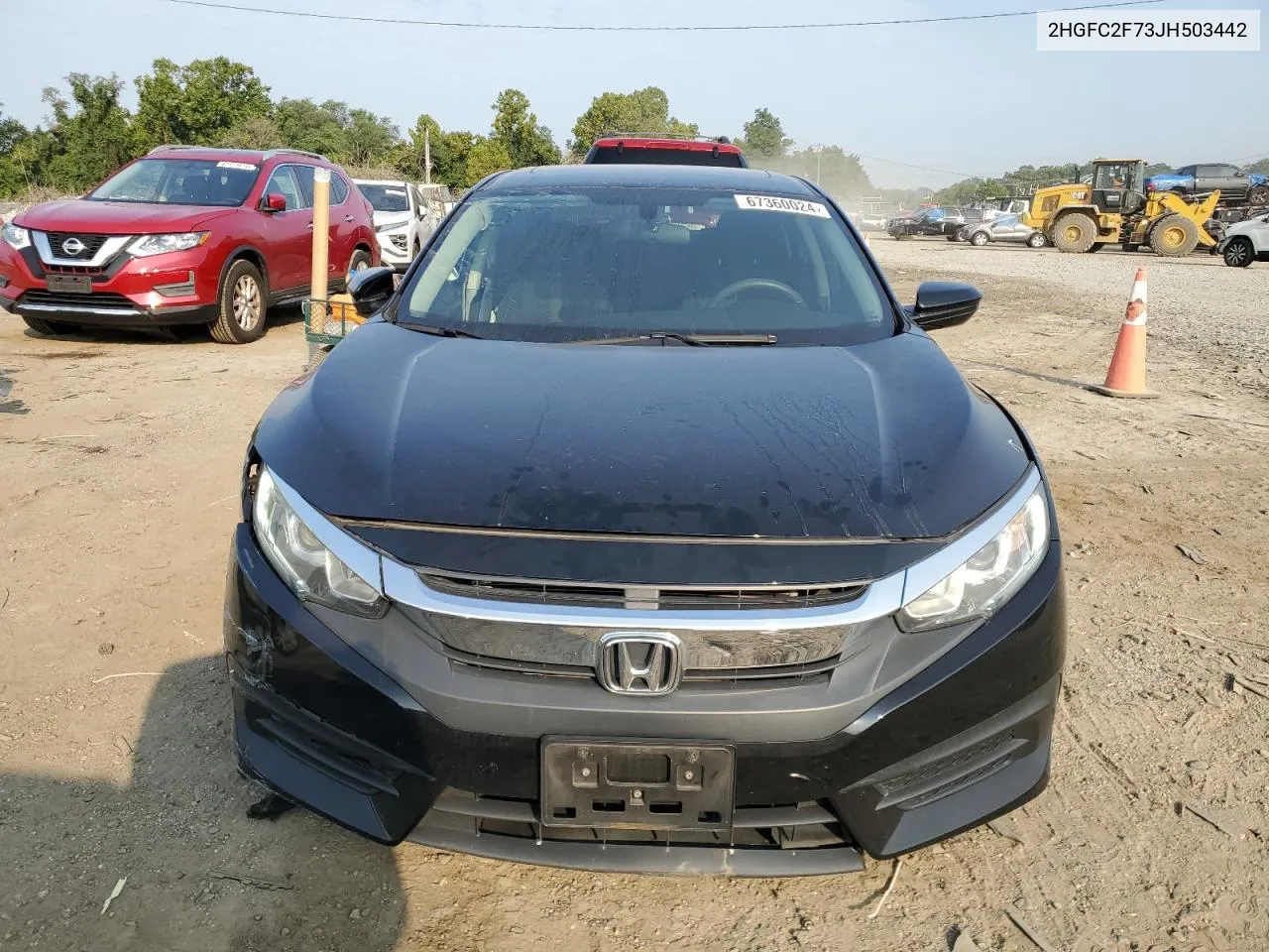 2018 Honda Civic Ex VIN: 2HGFC2F73JH503442 Lot: 67360024