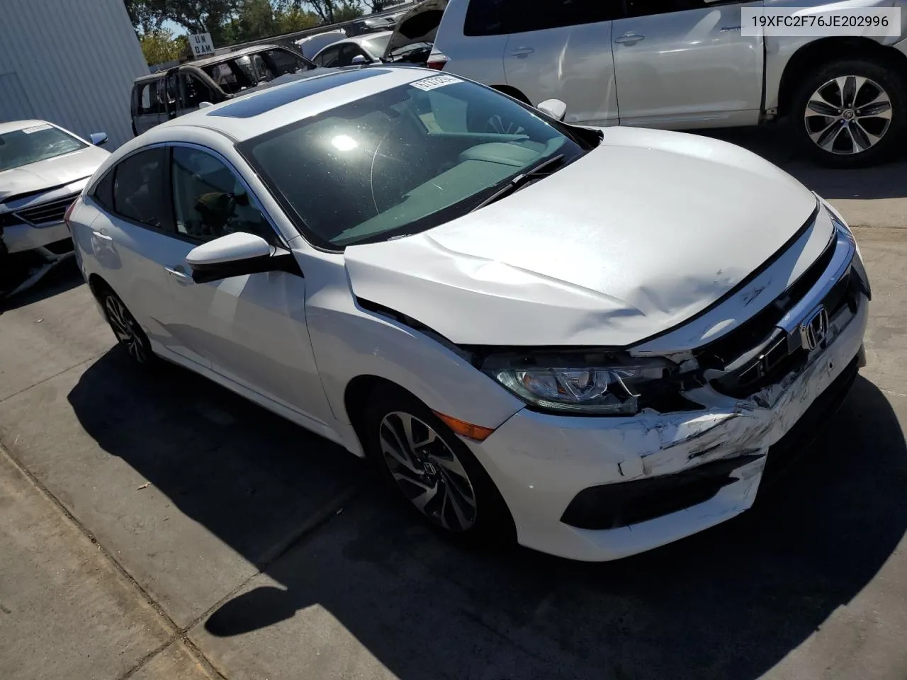 2018 Honda Civic Ex VIN: 19XFC2F76JE202996 Lot: 67373294