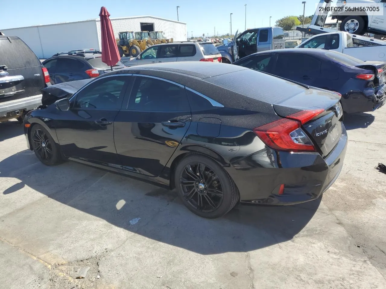 2HGFC2F56JH567005 2018 Honda Civic Lx