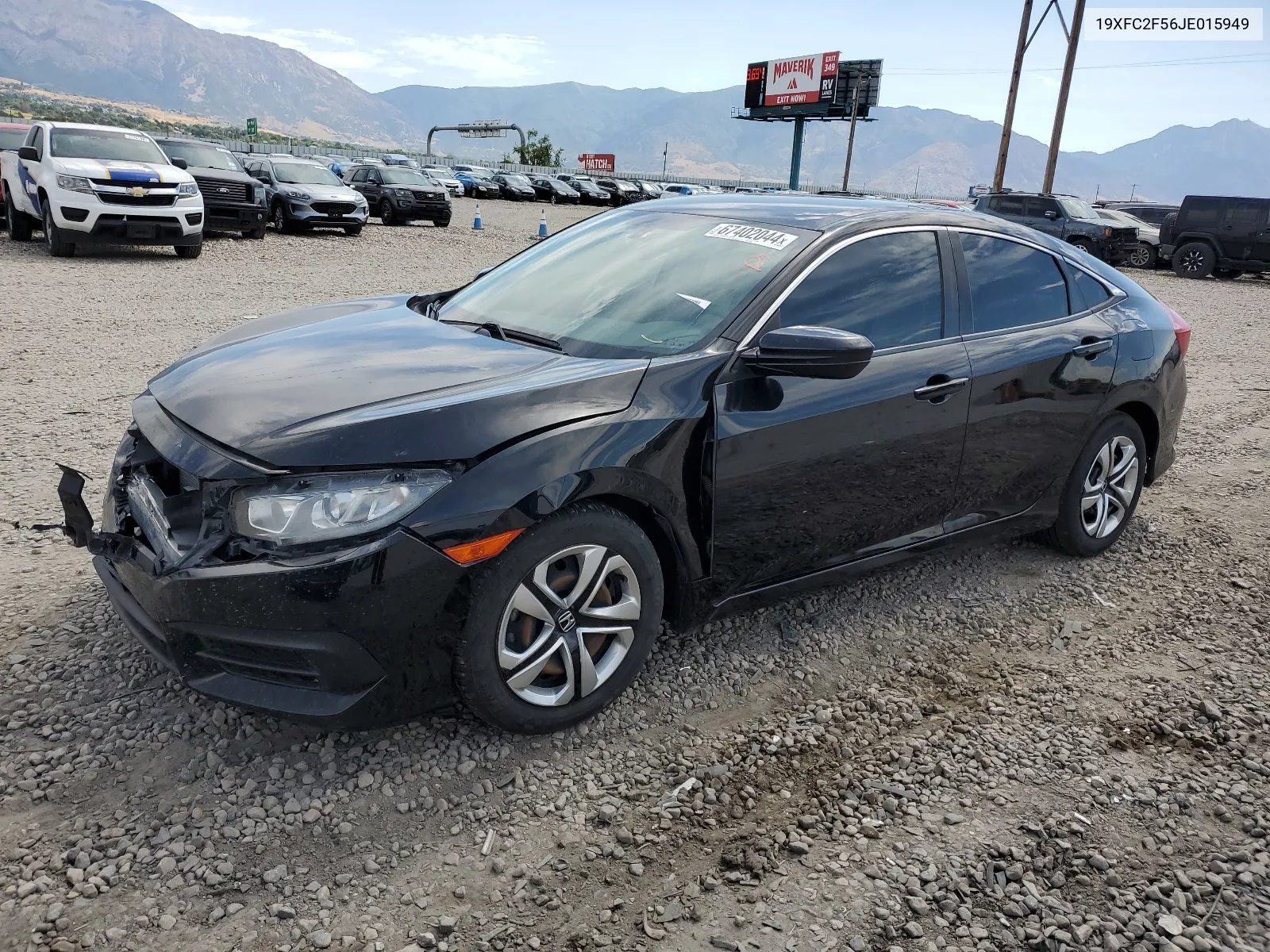 2018 Honda Civic Lx VIN: 19XFC2F56JE015949 Lot: 67402044