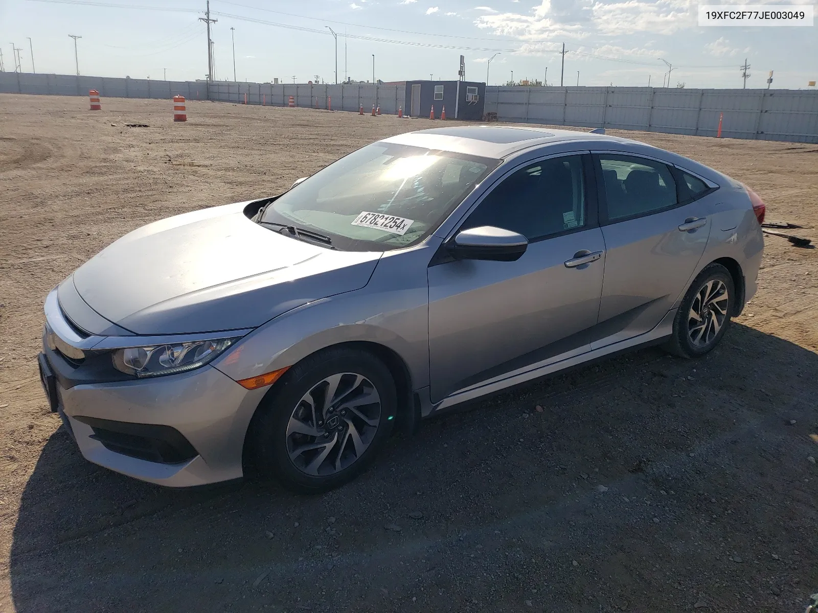 2018 Honda Civic Ex VIN: 19XFC2F77JE003049 Lot: 67821254