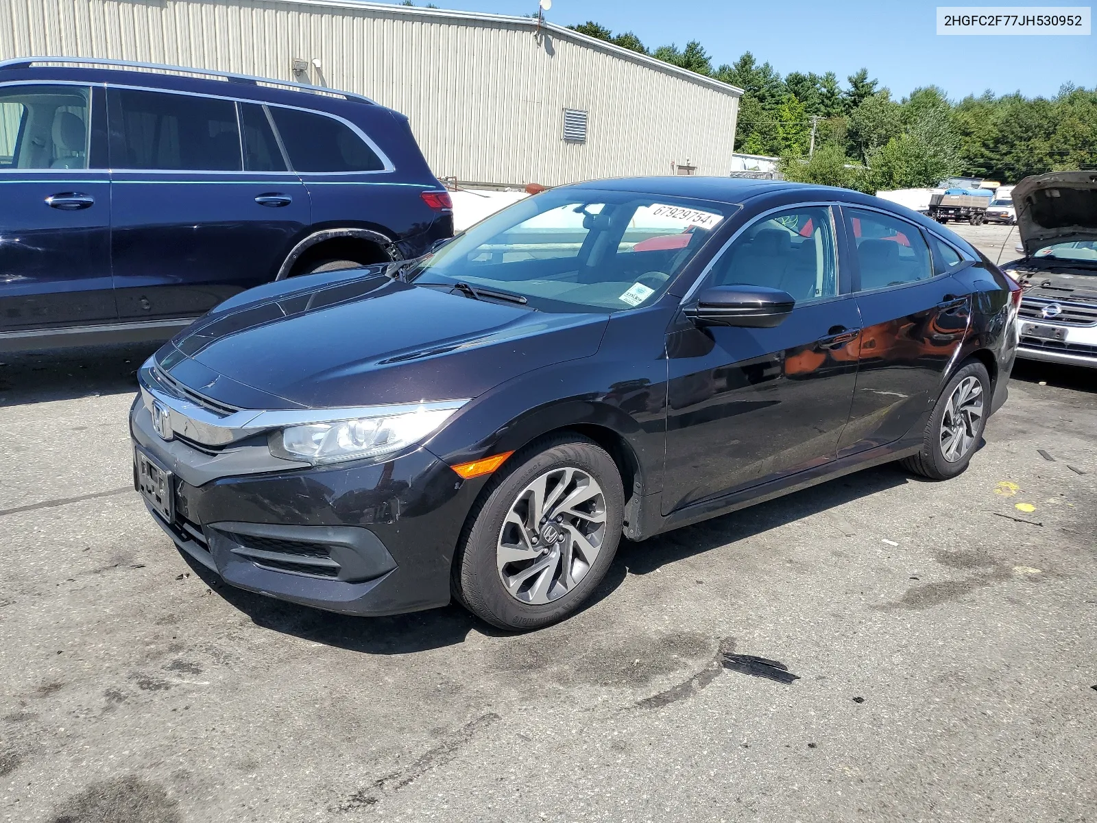 2018 Honda Civic Ex VIN: 2HGFC2F77JH530952 Lot: 67929754