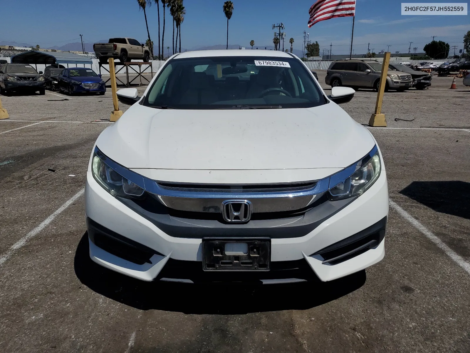 2018 Honda Civic Lx VIN: 2HGFC2F57JH552559 Lot: 67983534