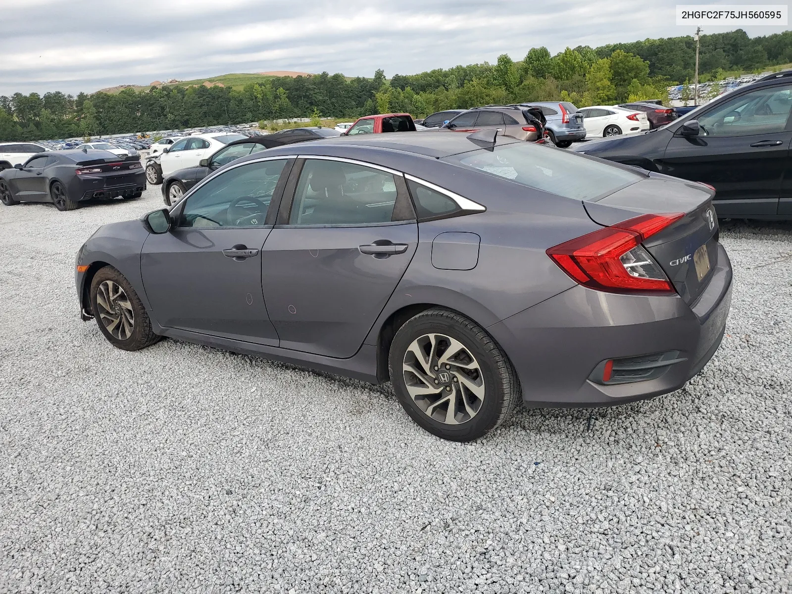 2018 Honda Civic Ex VIN: 2HGFC2F75JH560595 Lot: 68043434