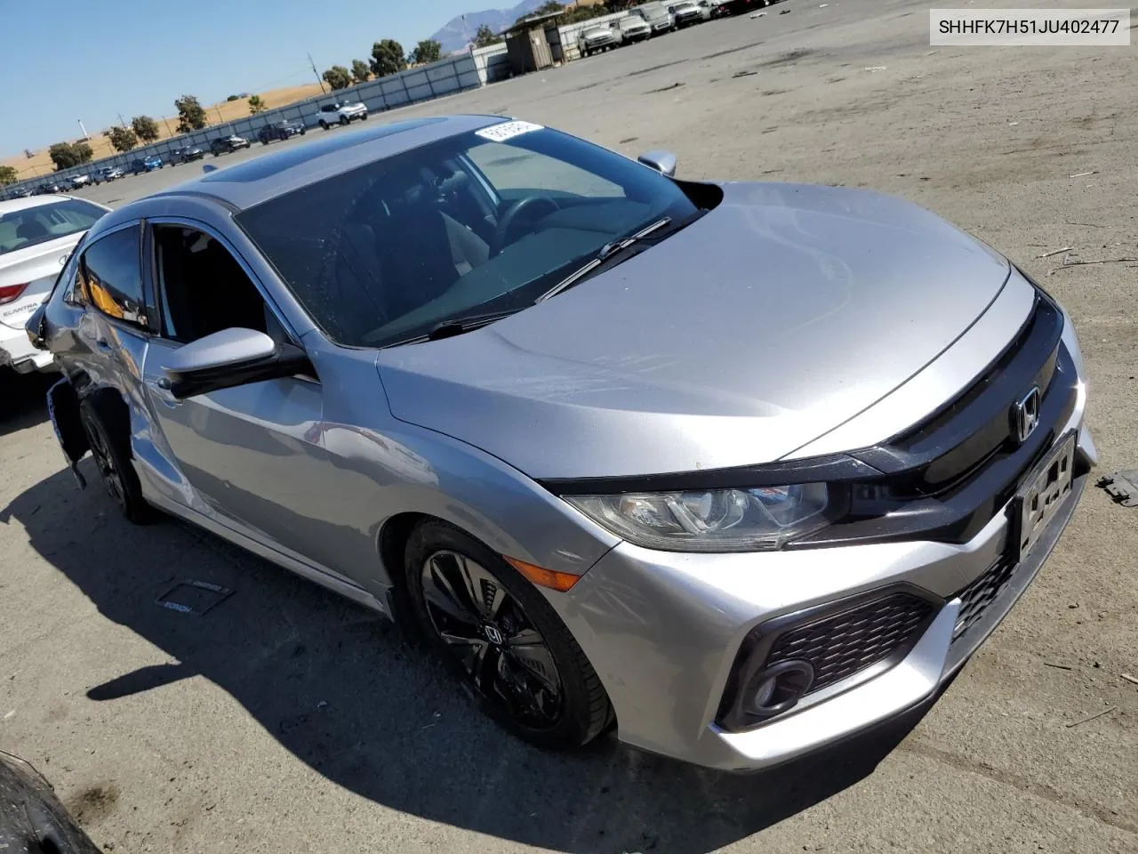 SHHFK7H51JU402477 2018 Honda Civic Ex