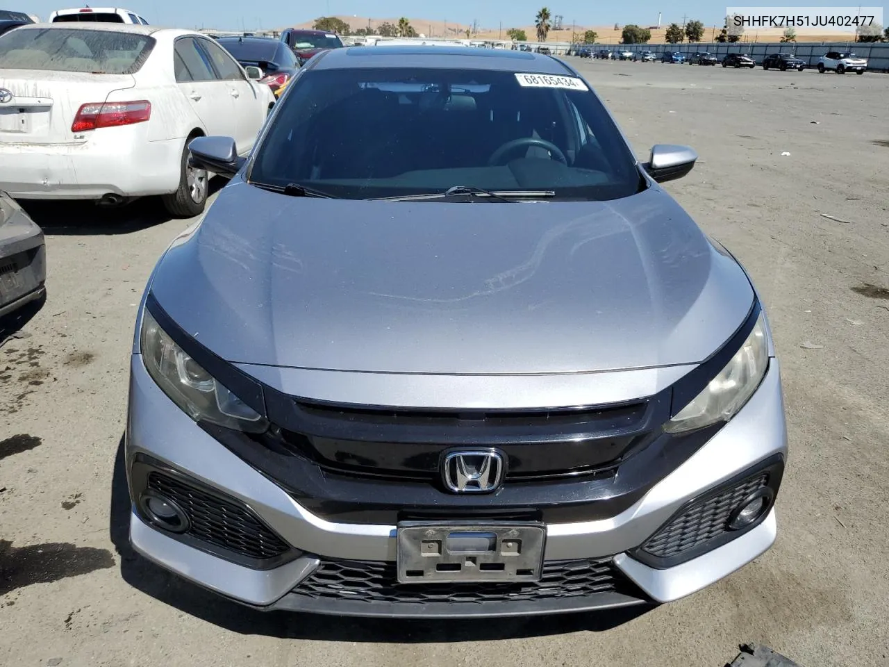 2018 Honda Civic Ex VIN: SHHFK7H51JU402477 Lot: 68165434