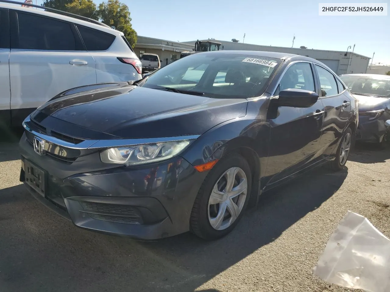 2018 Honda Civic Lx VIN: 2HGFC2F52JH526449 Lot: 68166984