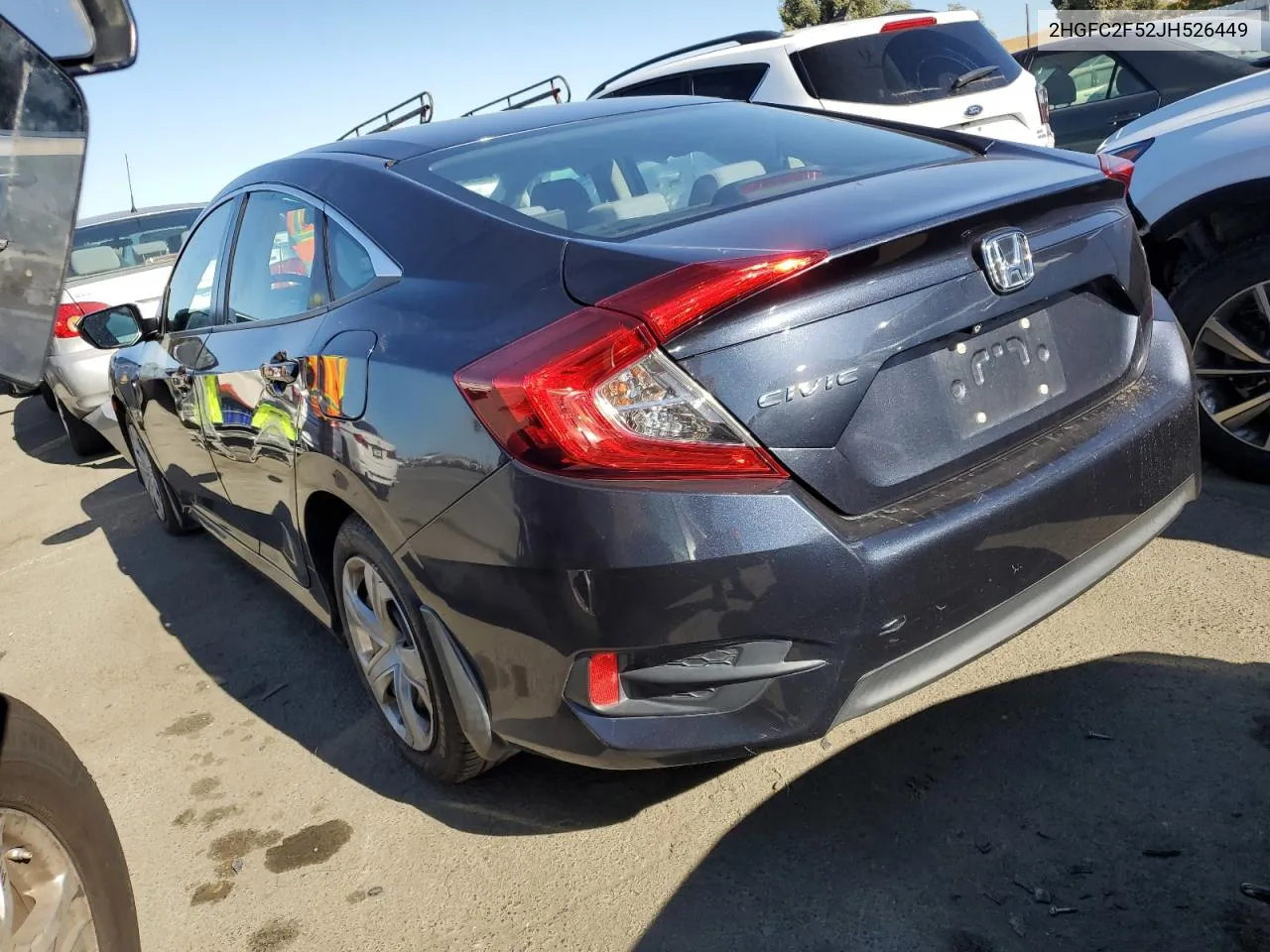 2018 Honda Civic Lx VIN: 2HGFC2F52JH526449 Lot: 68166984