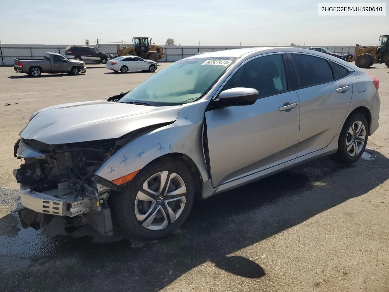 2018 Honda Civic Lx VIN: 2HGFC2F54JH590640 Lot: 68527474