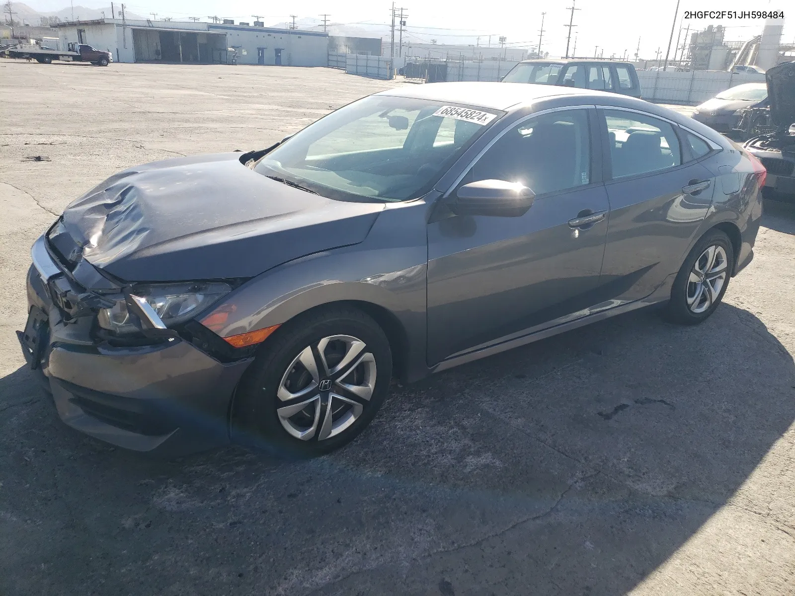 2018 Honda Civic Lx VIN: 2HGFC2F51JH598484 Lot: 68545824