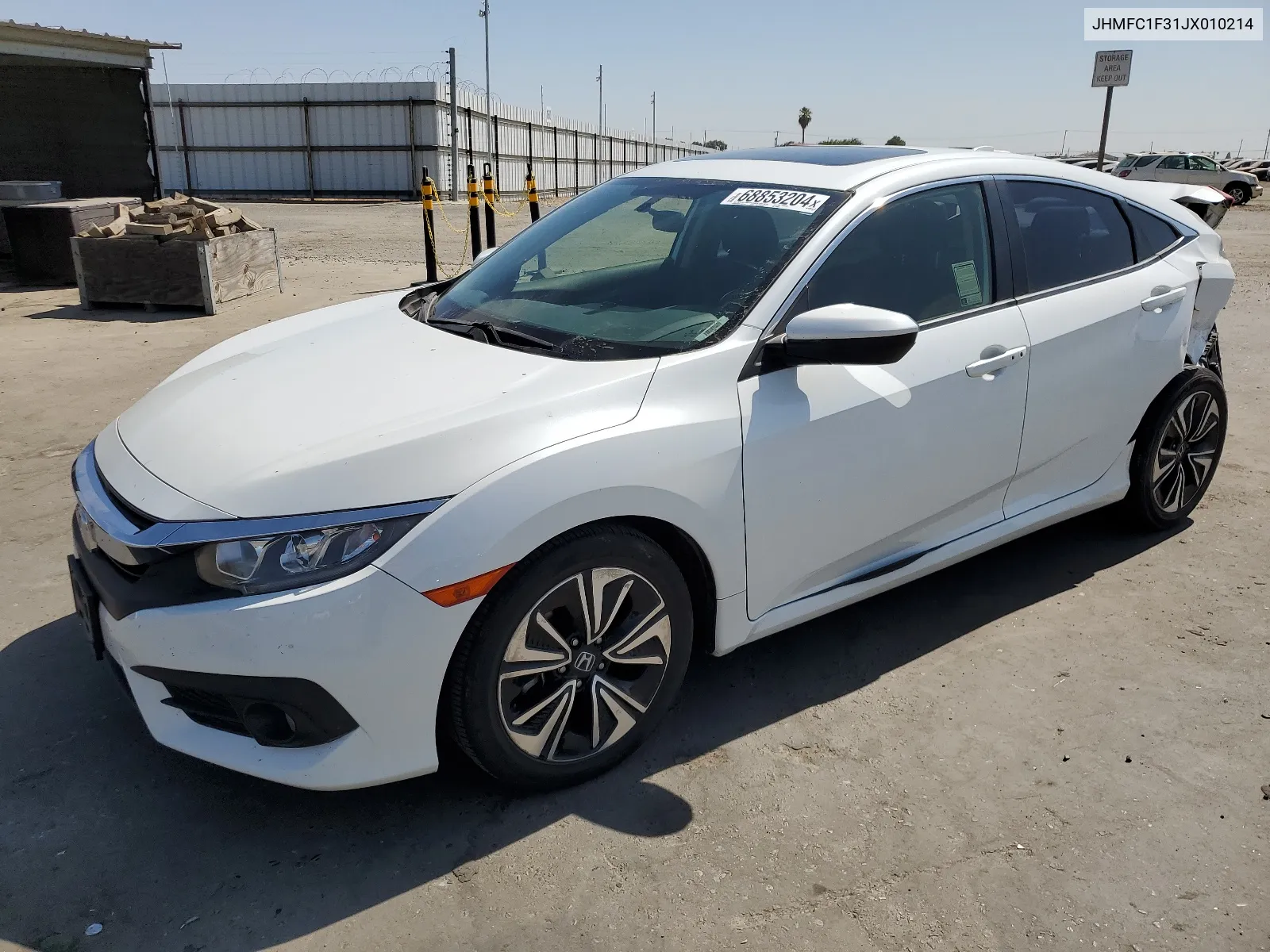 2018 Honda Civic Ex VIN: JHMFC1F31JX010214 Lot: 68853204