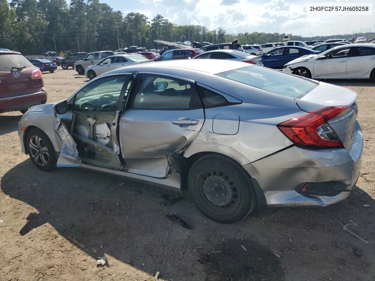 2018 Honda Civic Lx VIN: 2HGFC2F57JH605258 Lot: 68983074