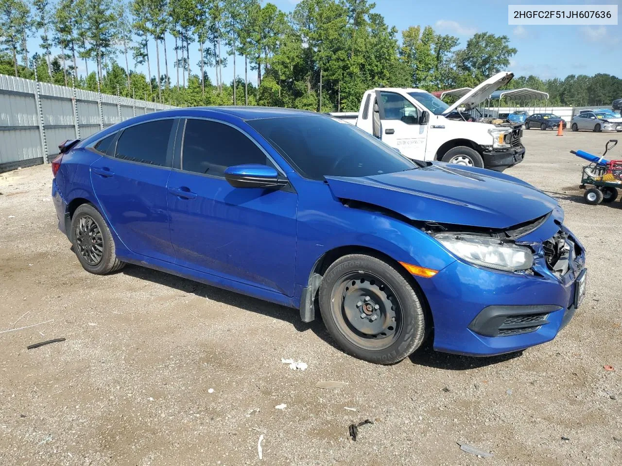 2018 Honda Civic Lx VIN: 2HGFC2F51JH607636 Lot: 69079214