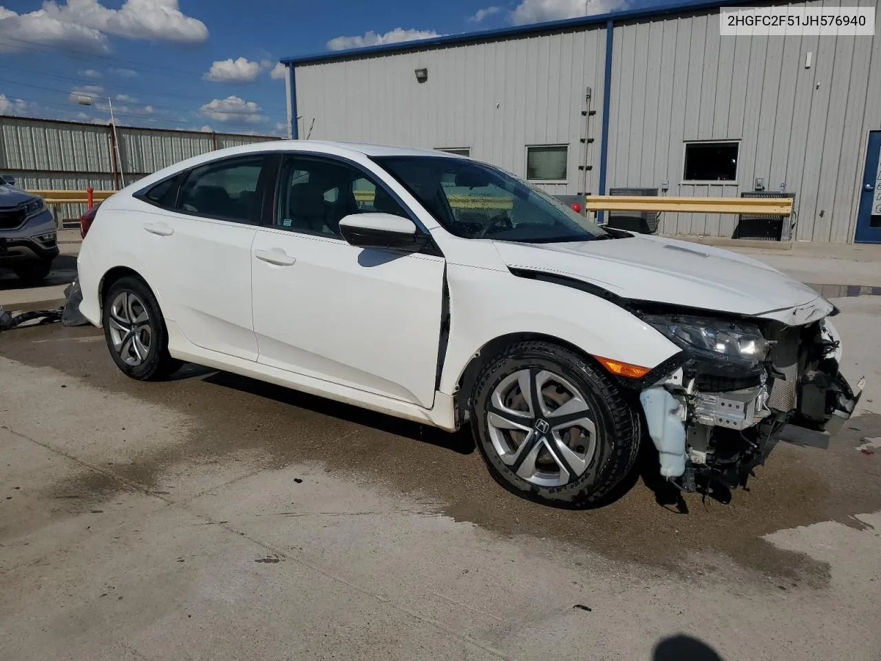 2018 Honda Civic Lx VIN: 2HGFC2F51JH576940 Lot: 69084044