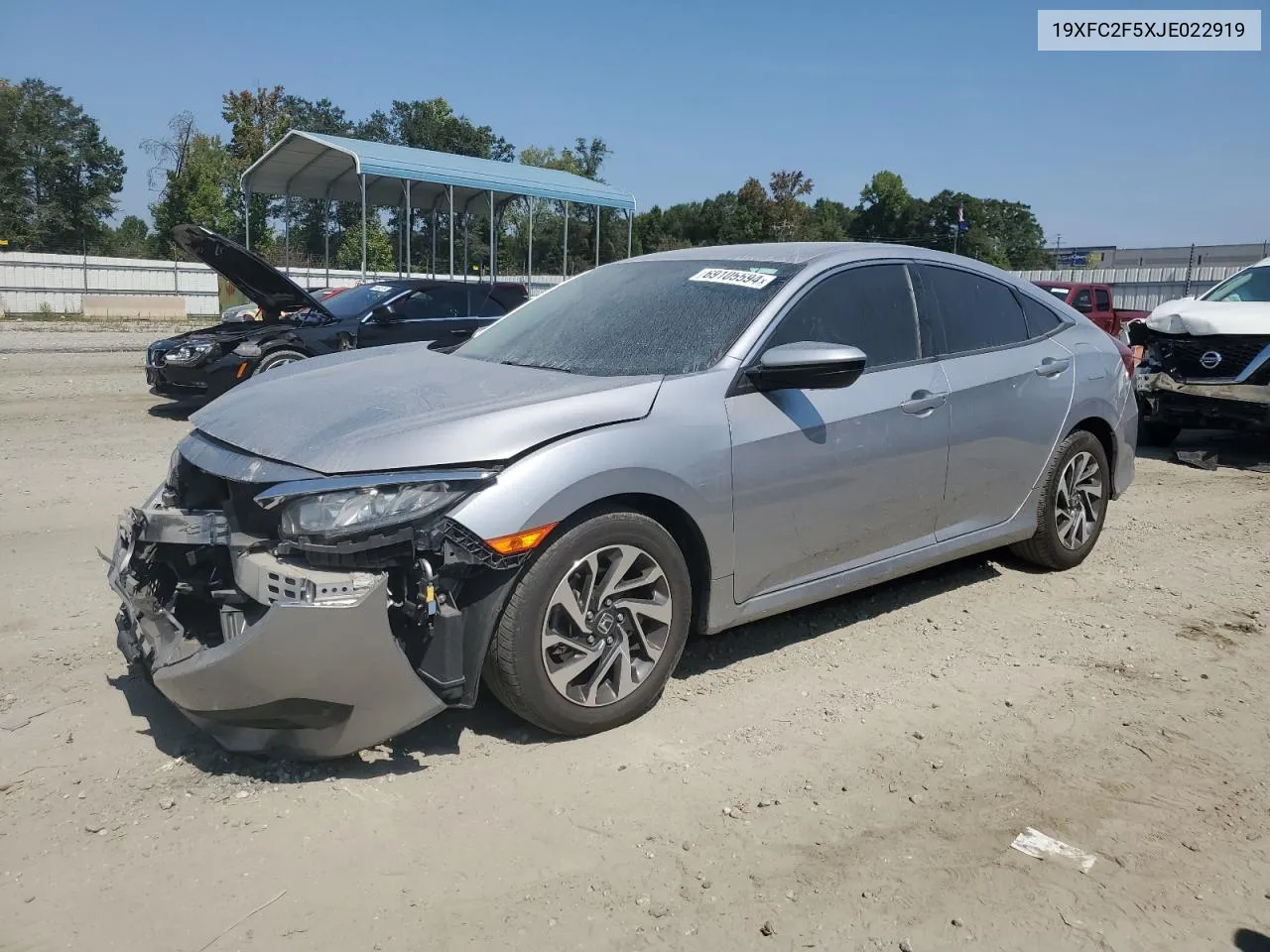 19XFC2F5XJE022919 2018 Honda Civic Lx