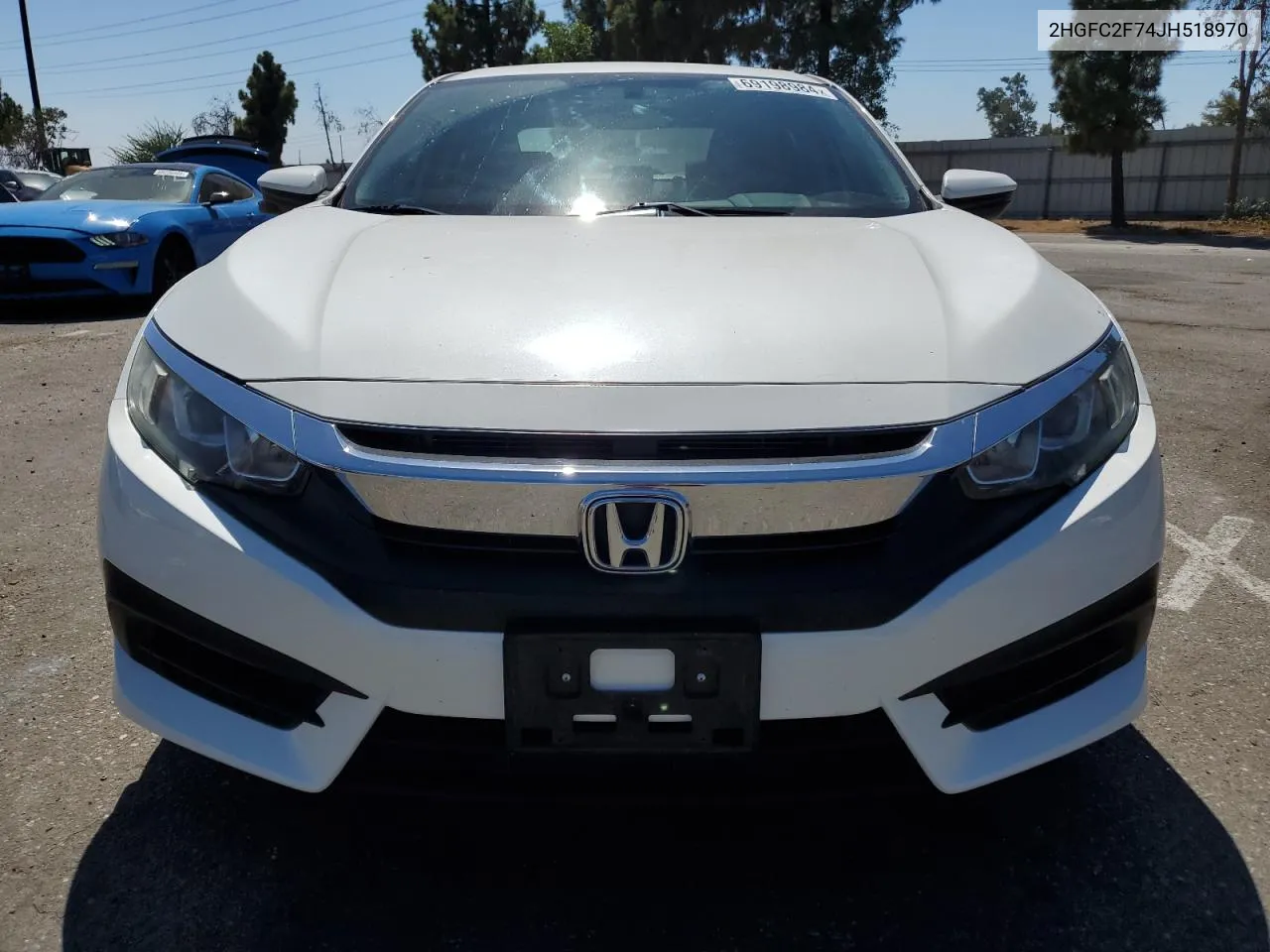 2018 Honda Civic Ex VIN: 2HGFC2F74JH518970 Lot: 69198984