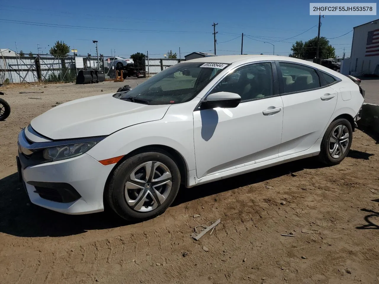 2018 Honda Civic Lx VIN: 2HGFC2F55JH553578 Lot: 69338544