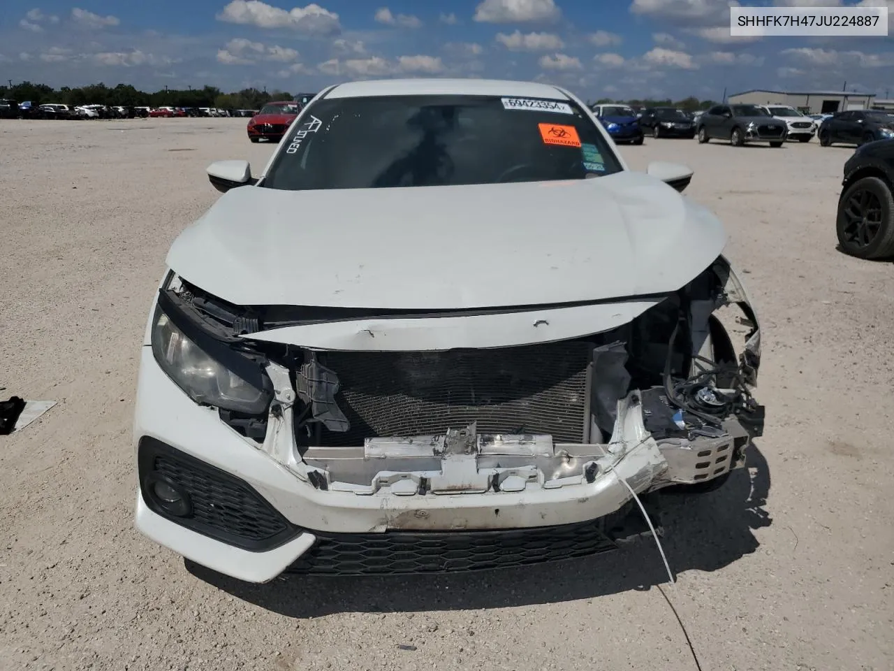 SHHFK7H47JU224887 2018 Honda Civic Sport