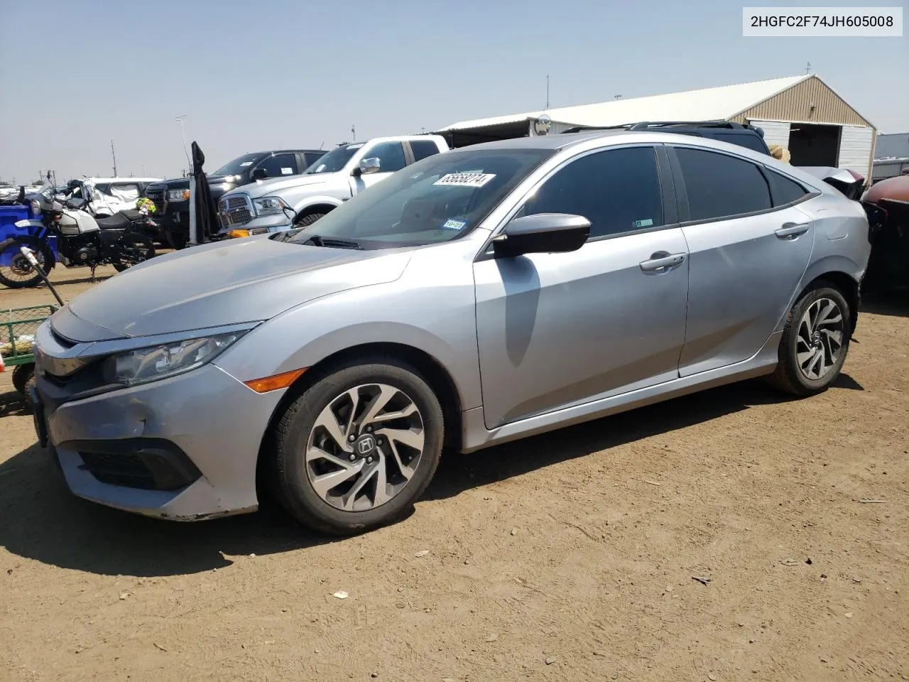 2018 Honda Civic Ex VIN: 2HGFC2F74JH605008 Lot: 69456274