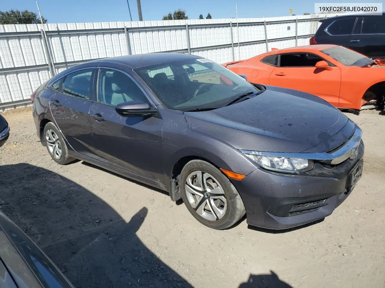 2018 Honda Civic Lx VIN: 19XFC2F58JE042070 Lot: 69699844