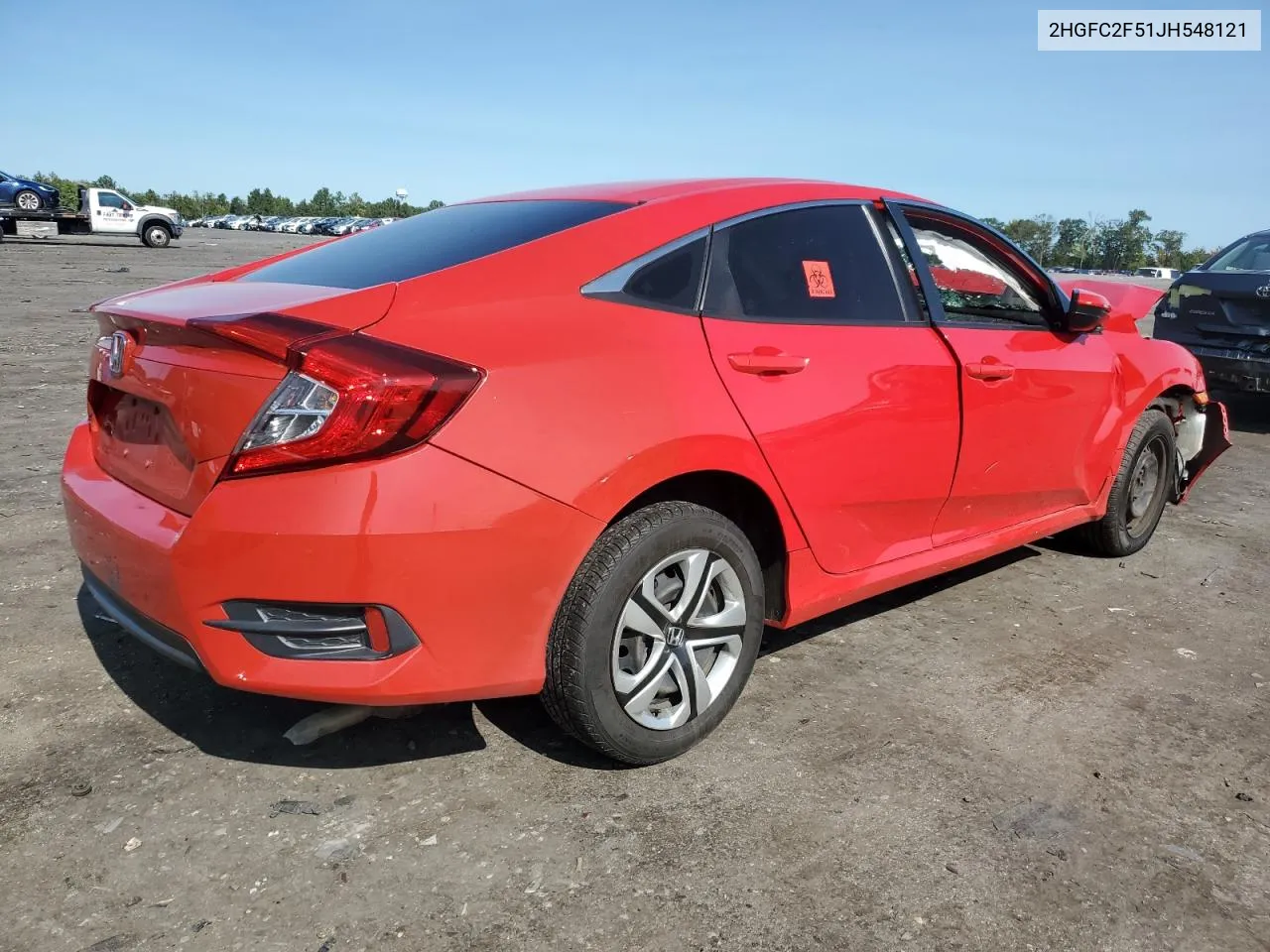 2018 Honda Civic Lx VIN: 2HGFC2F51JH548121 Lot: 69813244