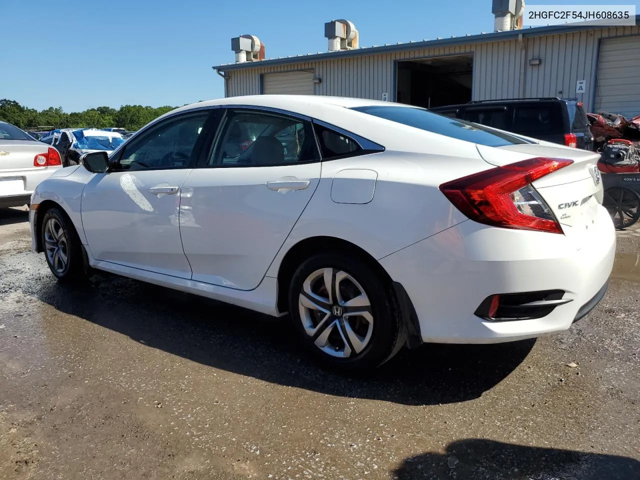 2018 Honda Civic Lx VIN: 2HGFC2F54JH608635 Lot: 69824394