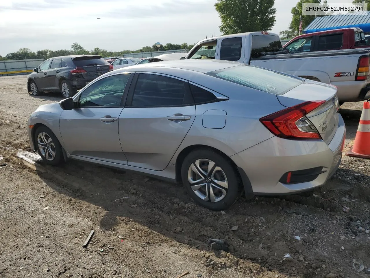 2018 Honda Civic Lx VIN: 2HGFC2F52JH592791 Lot: 69915894