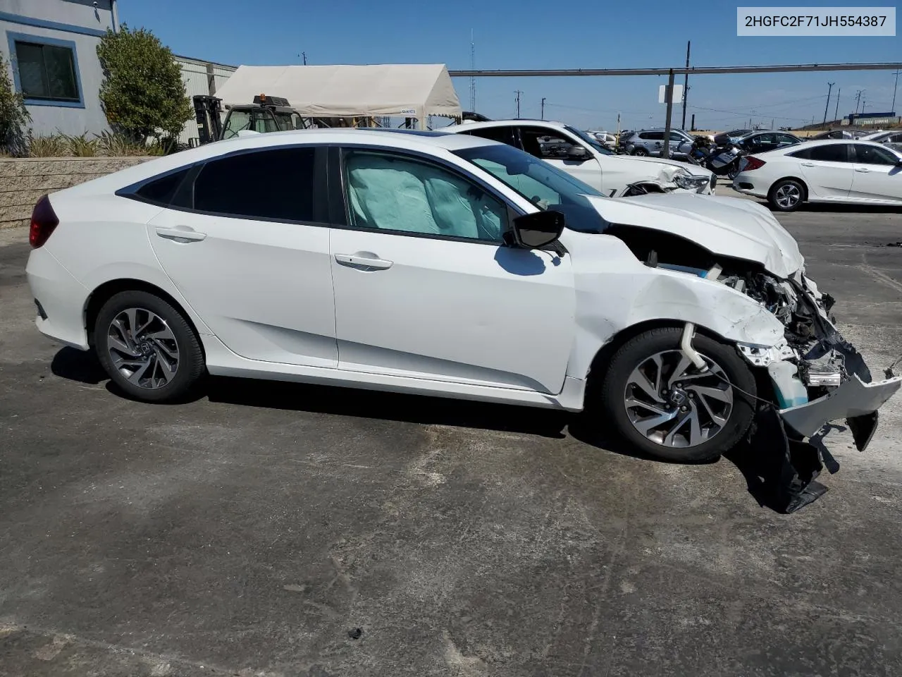 2018 Honda Civic Ex VIN: 2HGFC2F71JH554387 Lot: 70017734