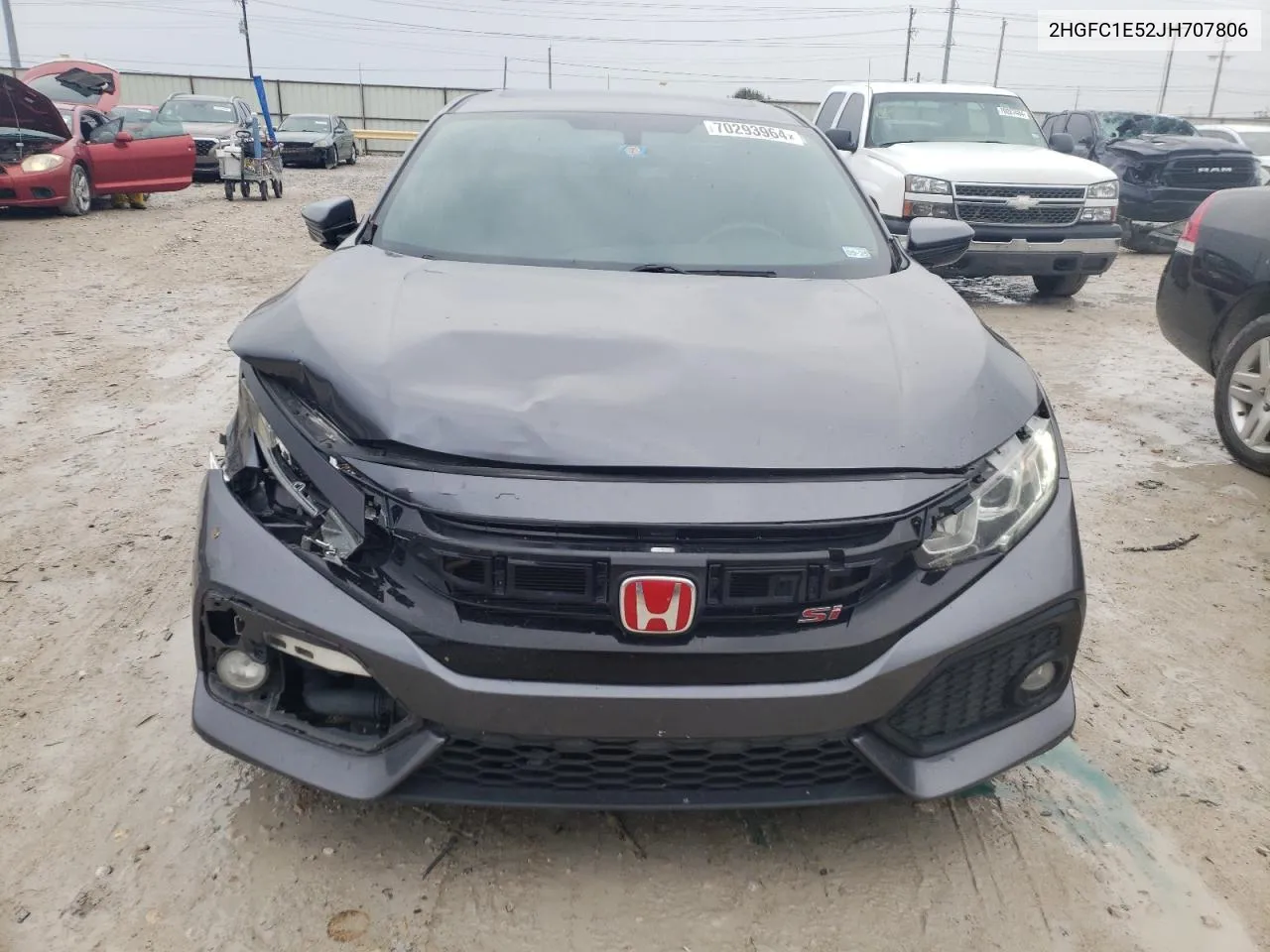 2018 Honda Civic Si VIN: 2HGFC1E52JH707806 Lot: 70293964