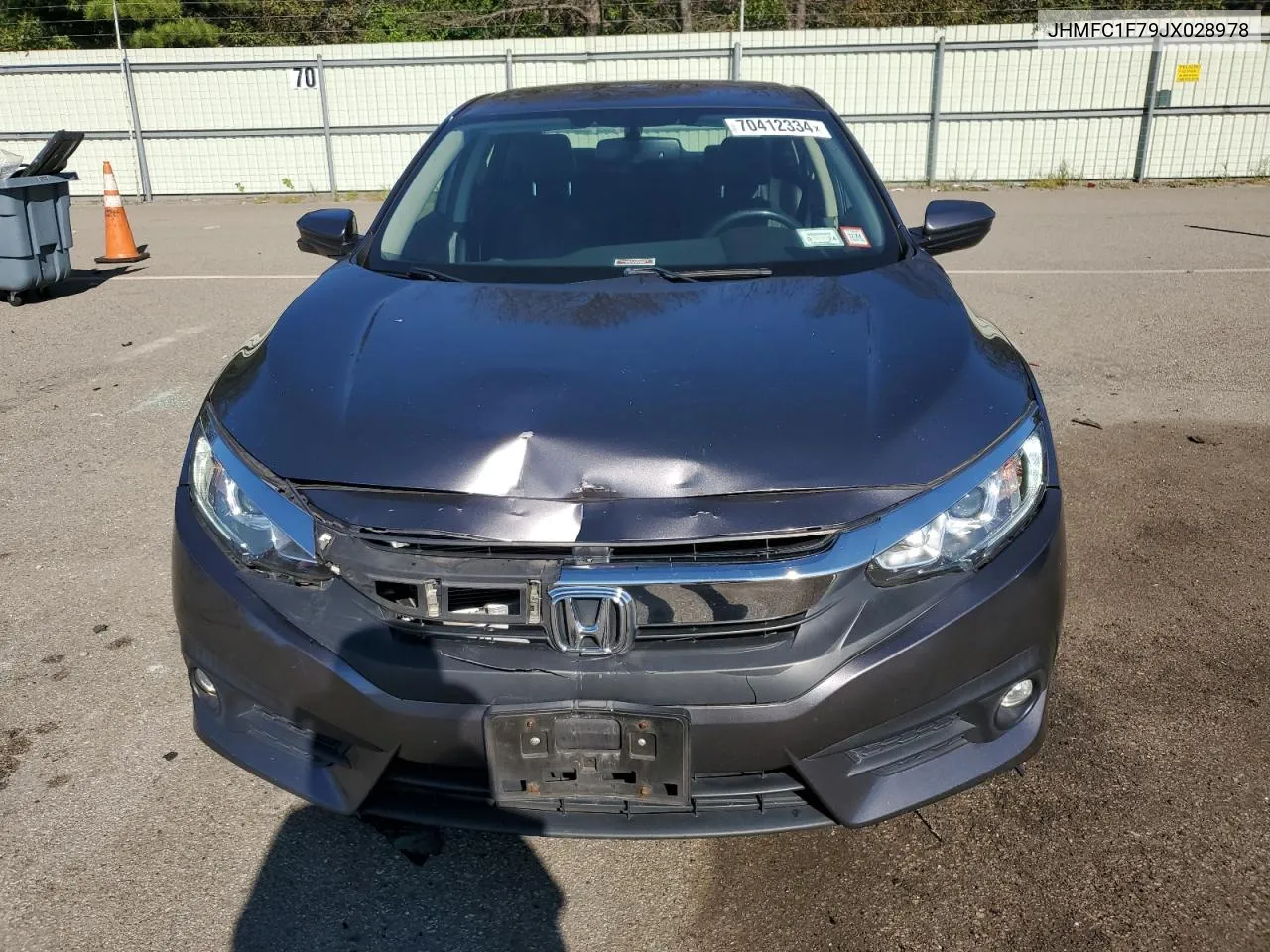 2018 Honda Civic Exl VIN: JHMFC1F79JX028978 Lot: 70412334