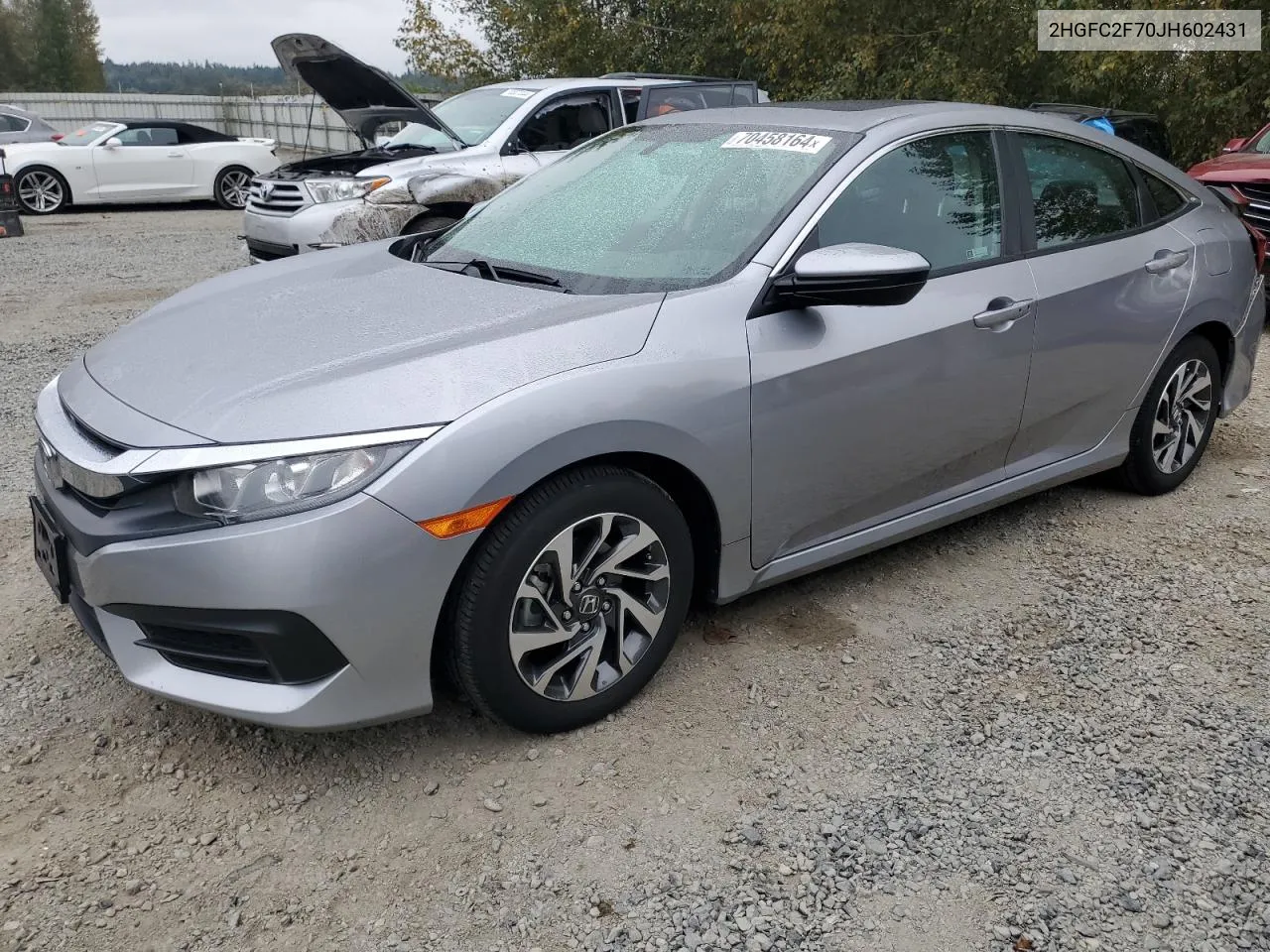 2018 Honda Civic Ex VIN: 2HGFC2F70JH602431 Lot: 70458164