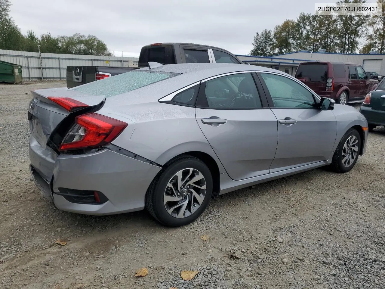 2018 Honda Civic Ex VIN: 2HGFC2F70JH602431 Lot: 70458164