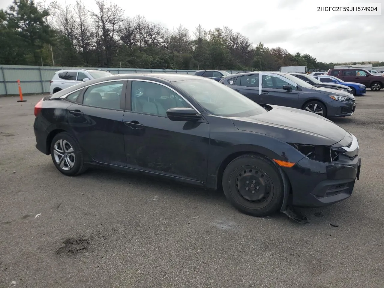 2018 Honda Civic Lx VIN: 2HGFC2F59JH574904 Lot: 70490534