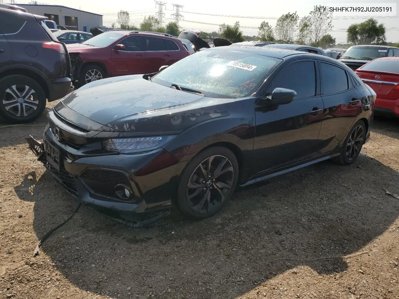 SHHFK7H92JU205191 2018 Honda Civic Sport Touring