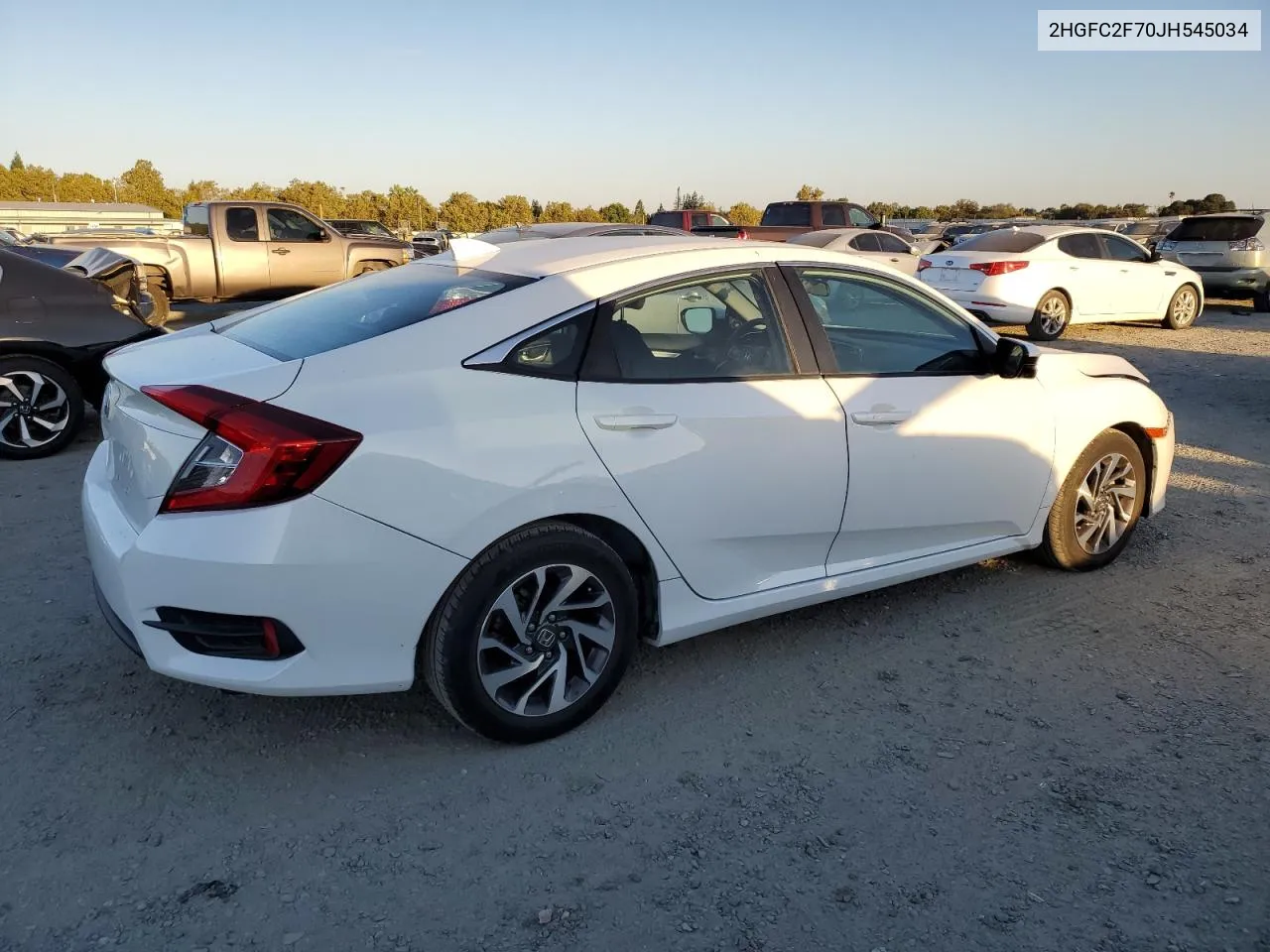 2018 Honda Civic Ex VIN: 2HGFC2F70JH545034 Lot: 70527874