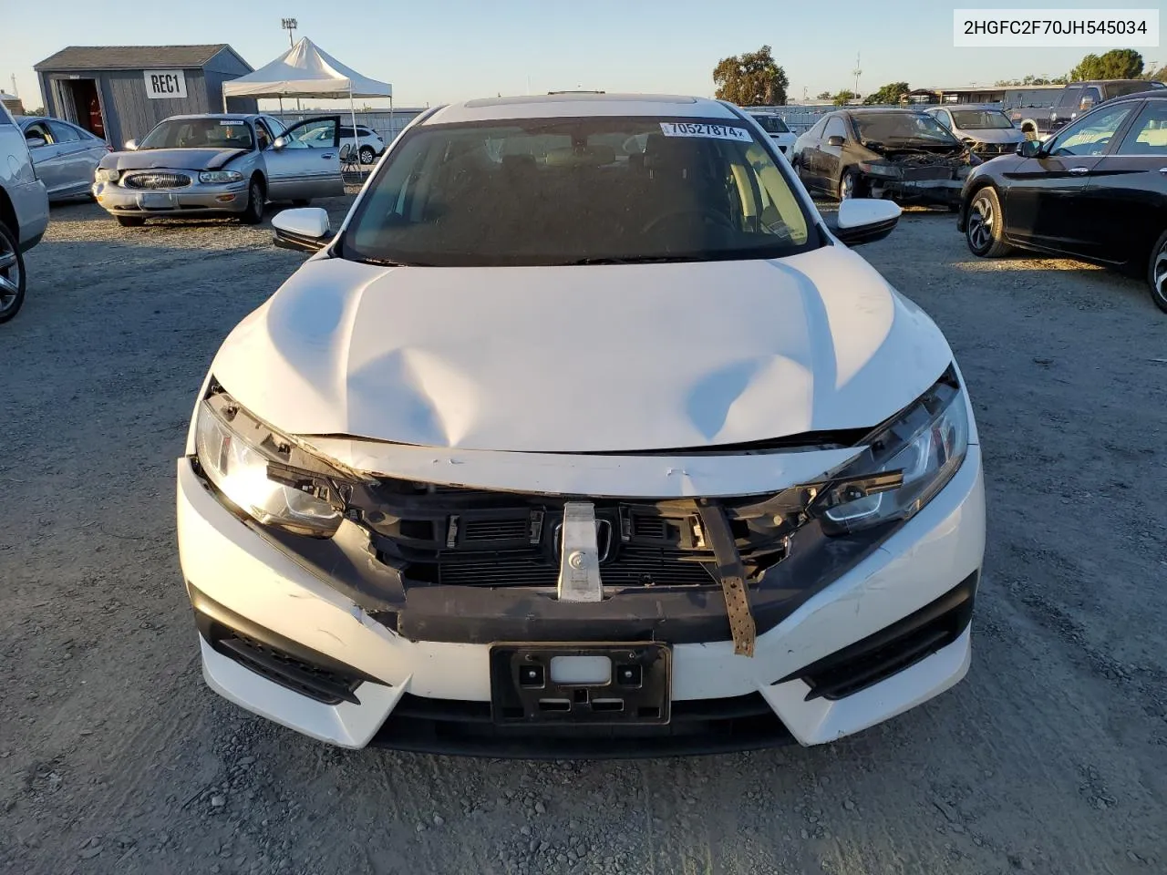 2018 Honda Civic Ex VIN: 2HGFC2F70JH545034 Lot: 70527874