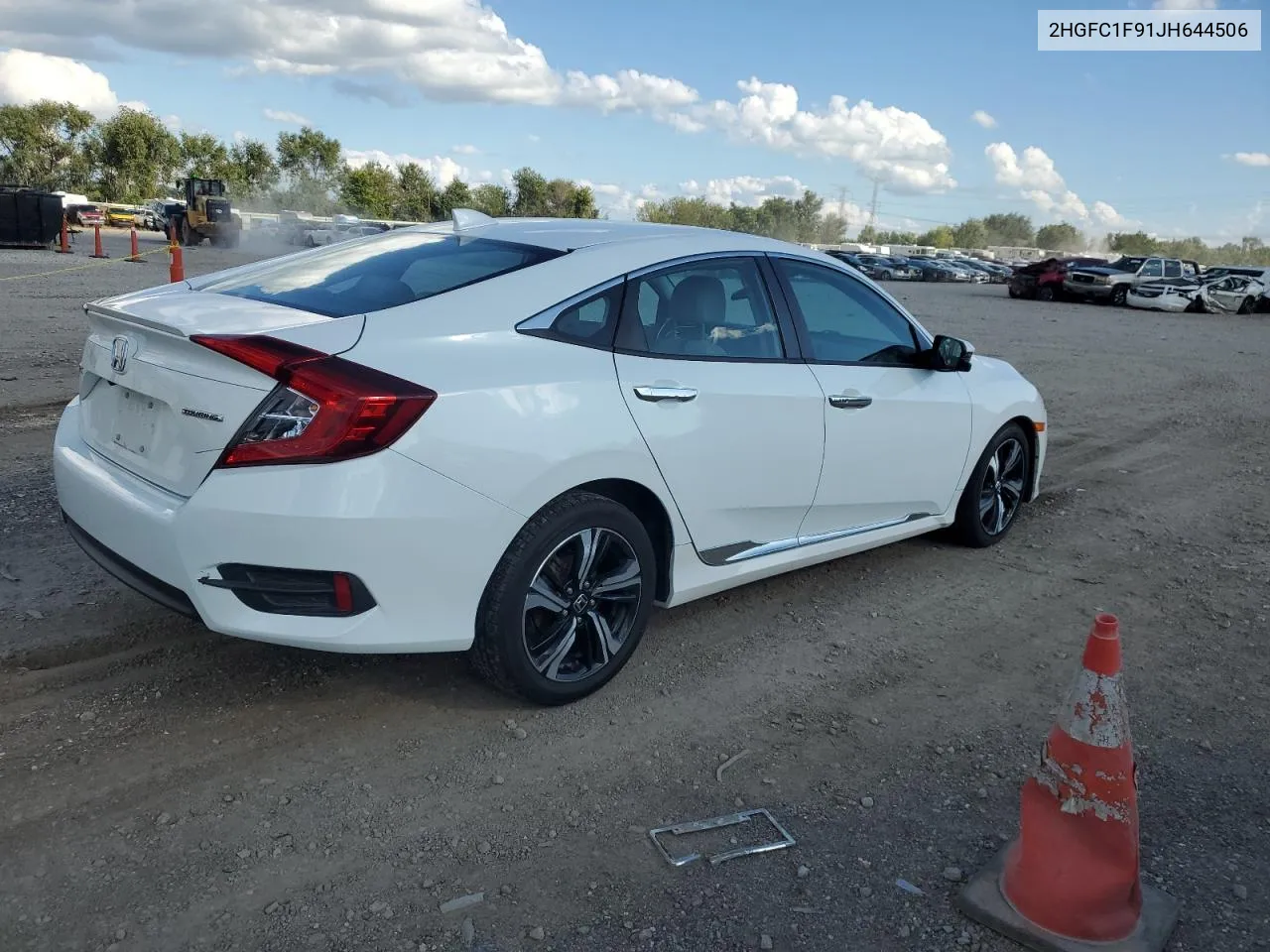 2018 Honda Civic Touring VIN: 2HGFC1F91JH644506 Lot: 70662054